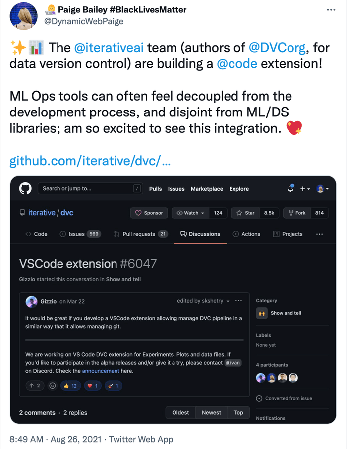 VS Code Extension for DVC